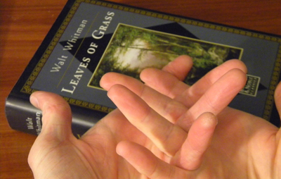 Open the door and see all the people, with Wal Whitman's Leaves of Grass